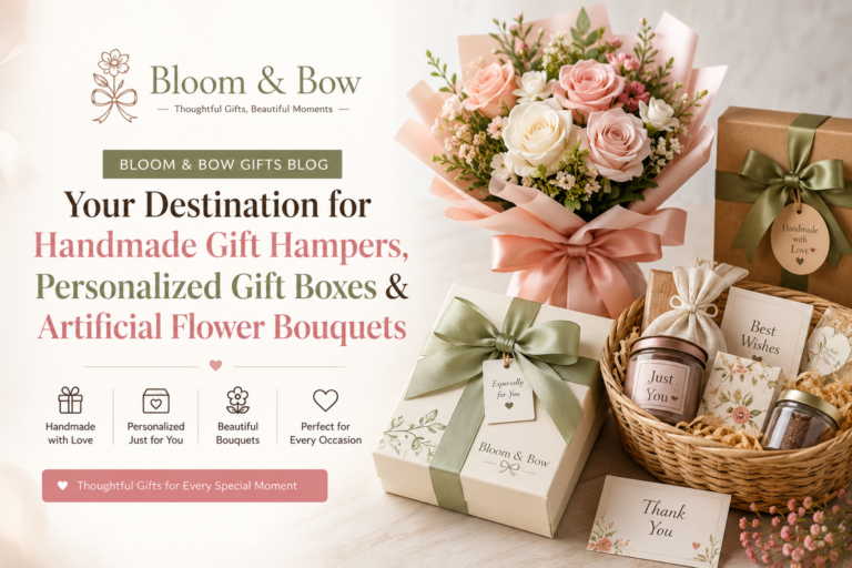 Bloom & Bow Gifts Blog: Your Destination for Handmade Gift Hampers, Personalized Gift Boxes & Artificial Flower Bouquets
